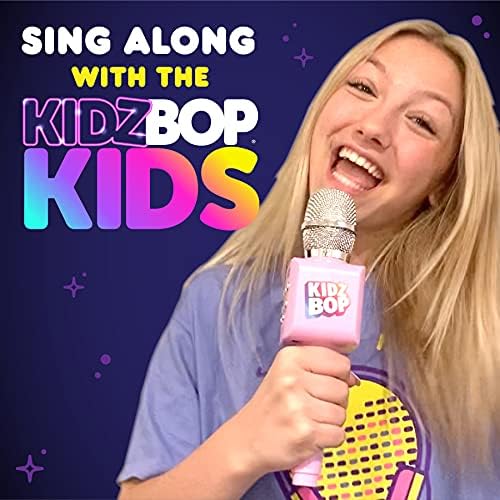 Move2Play Kidz Bop Karaoke Microfone Gift, a marca de música de sucesso para crianças, brinquedo para 4, 5, 6, 7, 8, 9, meninas e