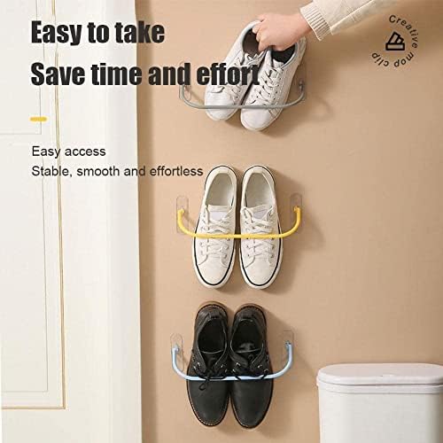 Yiexson Sapatos de plástico portátil racks de armazenamento de parede chinelos de chinelos à prova d'água de parede