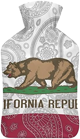 Bandeira de água quente do estado da Califórnia Bandada de água quente 1000 ml com tampa macia Removável Saco de injeção