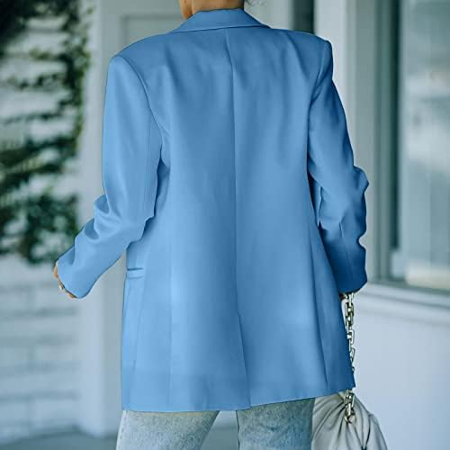 Solid Solid Turn Down Collar Jacket Leve Long Coast Outerwear Roupa Blazer Stand Collar Crop Top Women Long