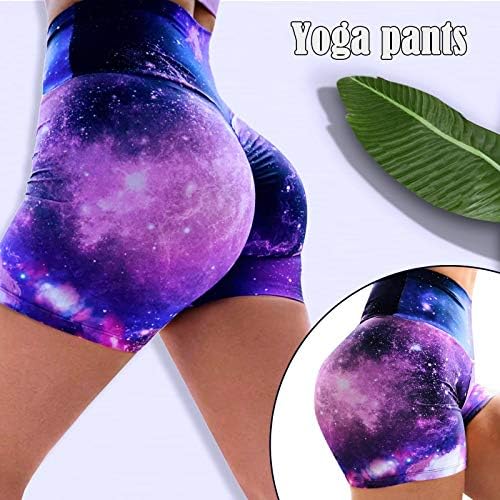Manhong levantando shorts de ioga feminino Fitness Hip Pants Casual Athletic Sweetpantes Moda de impressão de ioga Roll