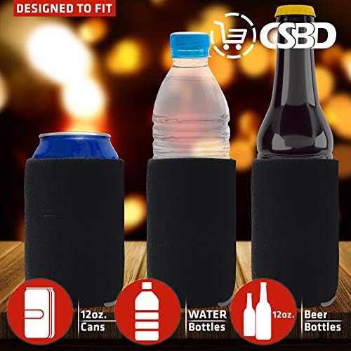 Mangas de latas de cerveja CSBD, caddies de bebida reutilizável e isolável para garrafas de água ou refrigerante, personalizável
