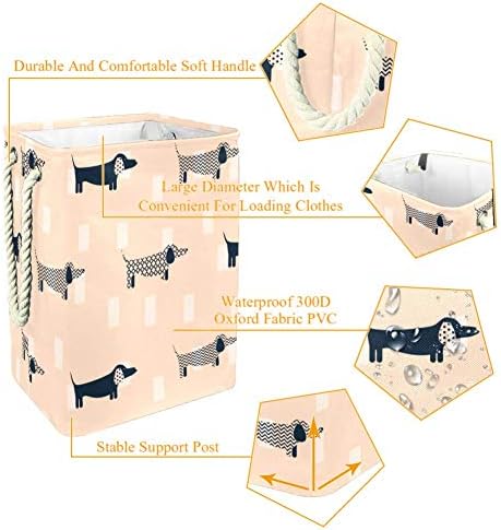Indicultor de cachorro fofo 300d Oxford PVC Roupas impermeáveis ​​cestas de roupas grandes para cobertores Toys de