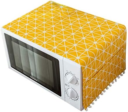 Lioobo microondas forno pó capa de geladeira cobertura protetora para máquina de lavar forno de microondas amarelo 30x90cm