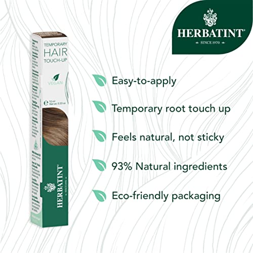 Touch -up temporário de cabelo temporário Herbatint - mascarar instantaneamente as raízes cinza entre coloração com kit de pincel de