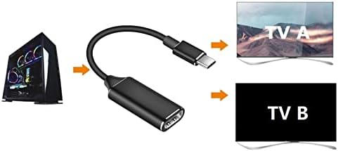 Hilitand USB C a HD Adaptador 4K tipo C a HD Multimedia Interface Cable Black