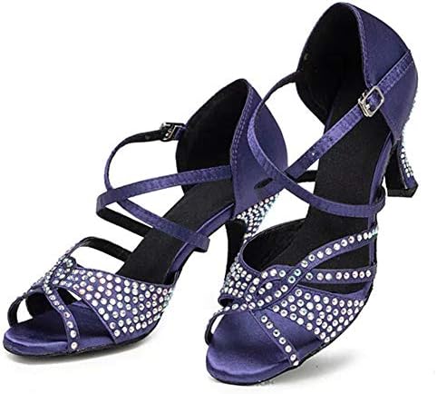 Sapatos de dança de salão de salão latino com hipposeus com strassmões modernos tango salsa sapatos de festa 7,5 cm, modelo cy-l138