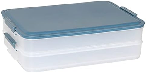 Caixa de armazenamento de alimentos de 2 camadas de 2 camadas PDGJG Caixa de bolsa de bolsa de bolsa de cozinha Caixa de armazenamento da geladeira Caixa de armazenamento selada Carne e armazenamento vegetal doméstico