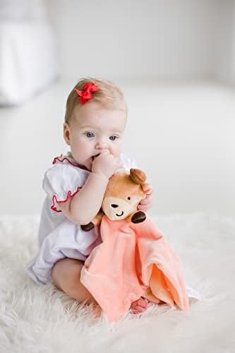Little Holly Reindeer Snuggle Bobet, recém -nascido Brinquedo de Segurança Infantil e Criança, Presente Soft Unisex Lovey Baby, pelúcia de animal de pelúcia para menina ou menino, bebê, blush