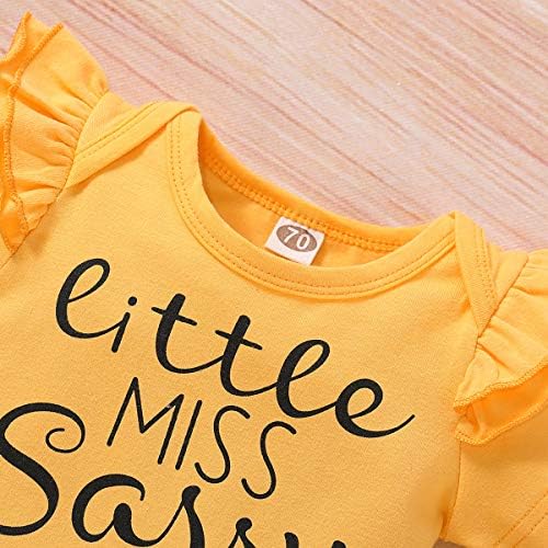 Garotista infantil Girassol Little Miss Sassy Pant Roupas de Manga Curta Manga