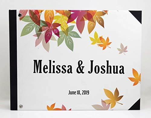 Darling Souvenir Multicolor Leaves Livro de visitas a casamentos capa de capa dura Anniversary Wedding Guest Registry-9