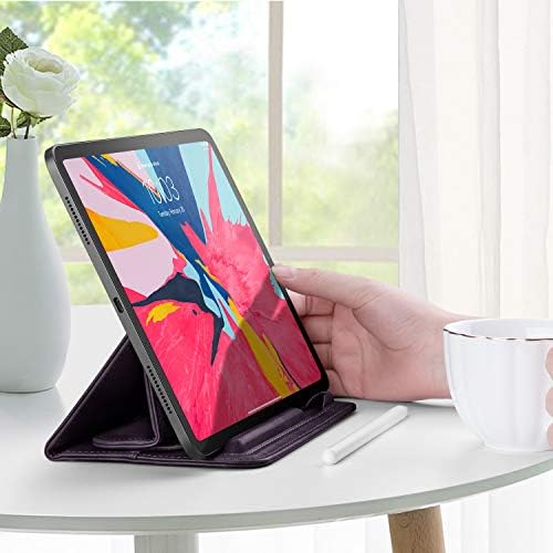 Caso Ayotu para iPad Pro 11 2020/iPad Air 4 10.9/iPad 8th Gen, porta -lápis e ângulo Visualizando Microfiber Leather Slave Stand Stand