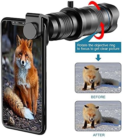 Slatiom Optic Phone Camera Lens HD 28X Telefoto Zoom Lens Monocular com mini tripé de selfie para todo o smartphone