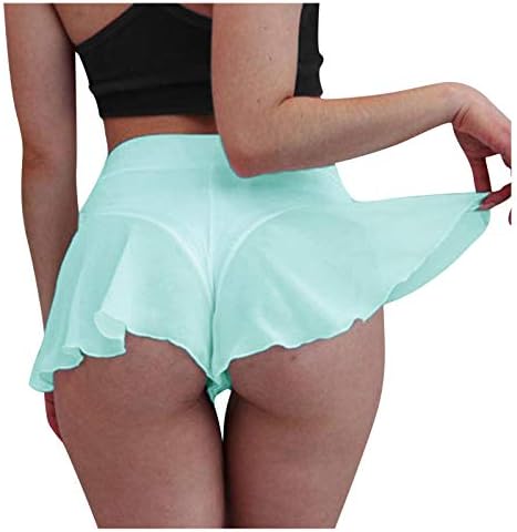 BMISEGM Bermuda short calças de biquíni de biquíni mini shorts altos de dança feminina