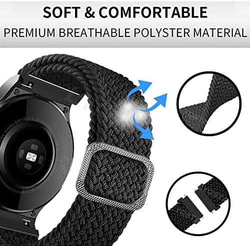 Hazels Nylon Smart Watch Band para 20mm 22mm universal trançado solo pulseira relógio 4 40 44 Classic 46 42mm Strap