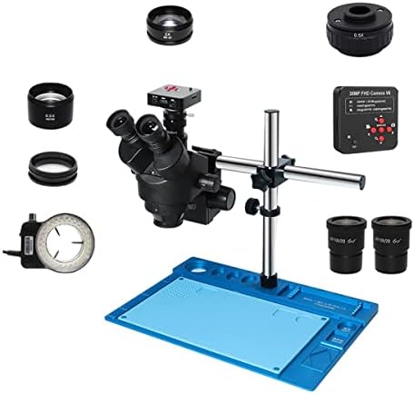 Equipamento de microscópio de laboratório 3.5x-90x Microscópio estéreo focular simul-focal com câmera LEN LIGH