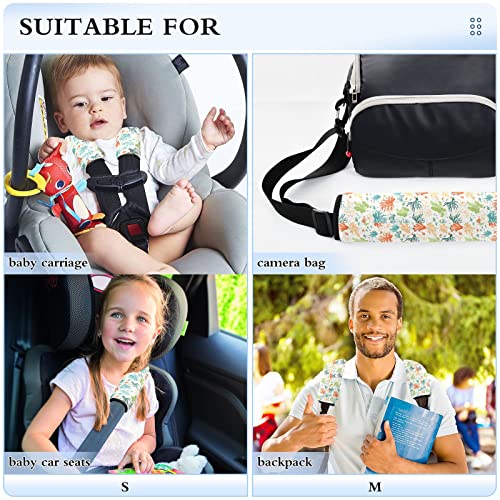 Tampas coloridas de alça de assento de carro de coral para bebês crianças 2 PCs tiras de assento de carro almofadas de