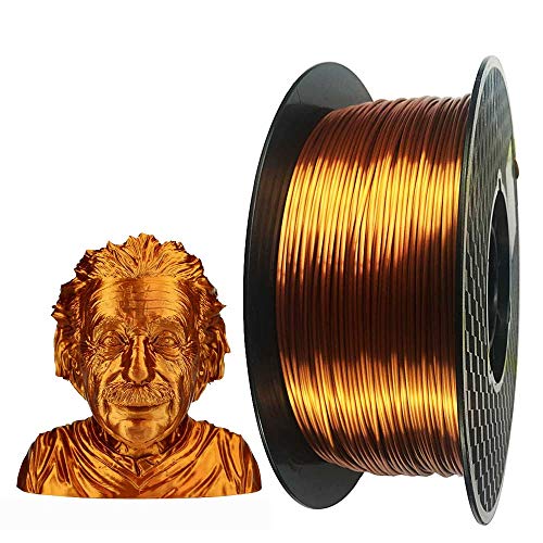 Filamento da impressora 3D de cobre de cobre de seda 1,75 mm 1kg de 2,2 libras Material de impressão 3D Shine Shine Silky