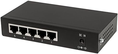 Intellinet 5 portos Gigabit Ethernet Poe+ Switch - Orçamento de energia 60W, saída de energia de até 30W por porta, não