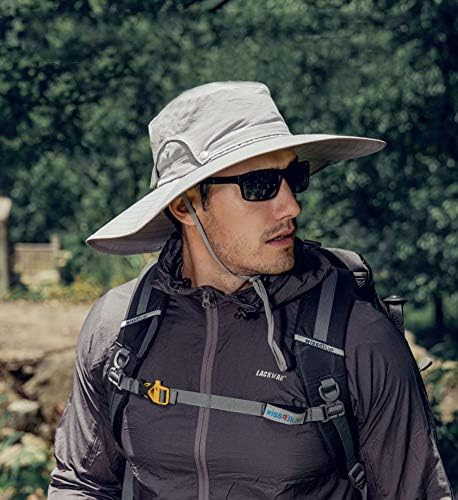 Chapéu de sol para homens com proteção UV Chapéus solares largos para homens chapéus de sol à prova d'água para pescar camping