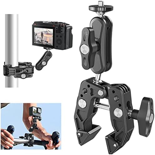 Telesina Monitor de câmera Super Clamp Mount 360 Ballhead Magic Arm com Acessórios de Anexo de Motocicleta de Bicicleta
