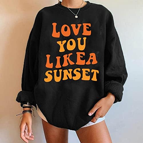 Womens Love Heart Sweatshirt camiseta dos namorados Love Love Heart Print Placsershirt Tops Tops Blouse