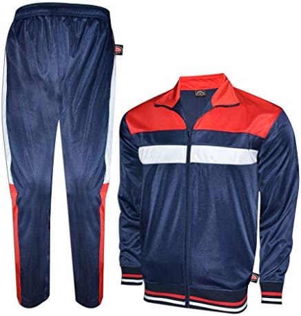 Prime Sports Men's Tracksuit Set Athletic Full Zip Casual Sports Jogging Gym Pants Athletic Pontos de zíper