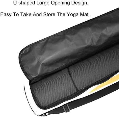 Cartoon Bunny Bunny Yoga Mat Bags Full-Zip Yoga Carry Bag for Mulher Men, Exercício de ioga transportadora com cinta