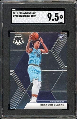 Grizzlies Brandon Clarke 2019 Panini Mosaic #207 ROOKIE CARTO CLASSTURADO DE MINT 9.5 SGC - Basketball Slabbed Rookie Cards