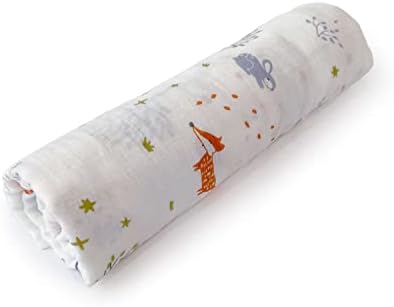 IVASKY Organic Bamboo Cotton Muslin Baby Swaddle e cobertor - macio, respirável, hipoalergênico - perfeito para recém -nascidos e bebês, design versátil e elegante para dormir, enfermagem, passear