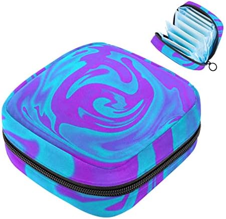 Abstract colorido colorido de redemoinho psicodélico Tripppy Sanitário Bolsa de armazenamento de armazenamento menstrual Bolsa menstrual bolsa de xícara menstrual com zíper para meninas adolescentes mulheres senhoras