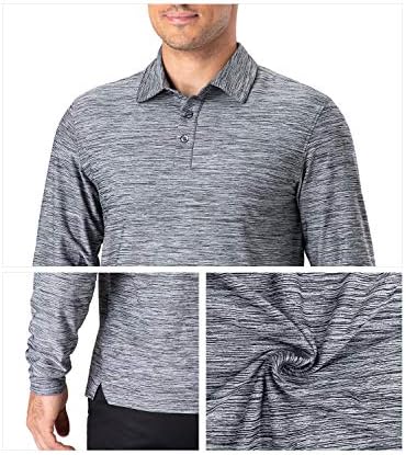 Naviskin Men's Polo Camisetas camisas de golfe rapidamente seco