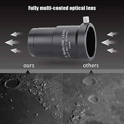 Lente de vidro óptico de vidro óptico de 1,25 polegadas de 3x de vidro amplo de vidro amplo lente monocular de telescópio