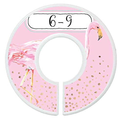 Mumsy Goose Grndersery Closet divisores Divisadores de roupas de menina Flamingos florais