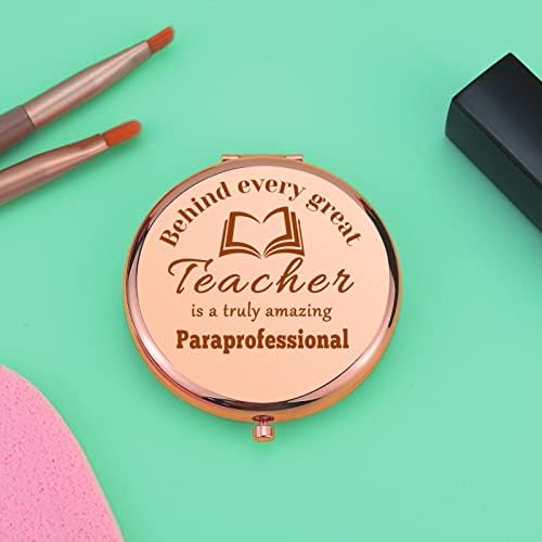 Presentes paraeducadores para mulheres paraprofissionais presentes de apreciação compactos espelho para professores