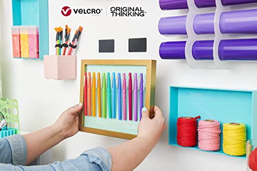Velcro Brand Eco Collection Strips Industrial Strips 3in x 1 3/4in, Materiais reciclados sustentáveis ​​de 40%, 2ct preto