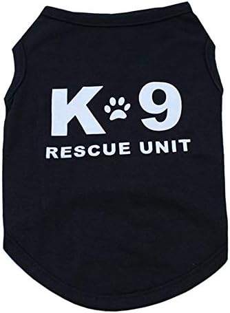 Alroman Dogs K9 Camisetas Roupas de colega preta Cão para cães CATS TEE L DOG ​​VAIROS CAMISA MASCO DOG ROPOS DOPLOMENTO DOMPENHO Garoto