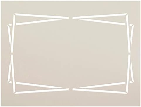 Retângulo longo alto estêncil geométrico duplo por Studior12 - Selecione Tamanho - EUA Made - Craft DIY Modern Home
