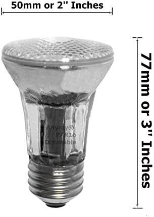 Anyray A1767Y -Pack 50 watts par16 inundação estreita lâmpada halogênio lâmpada 130v parafuso médio e26 50w 120V Dimmable