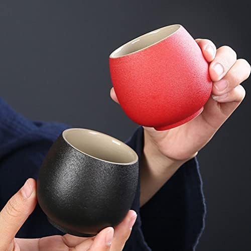 Doitool Expresso Coffee Cup Copo Espresso Kungfu Copas de cerâmica Chinês Celadon Celadon Padrão de flor Padrão de