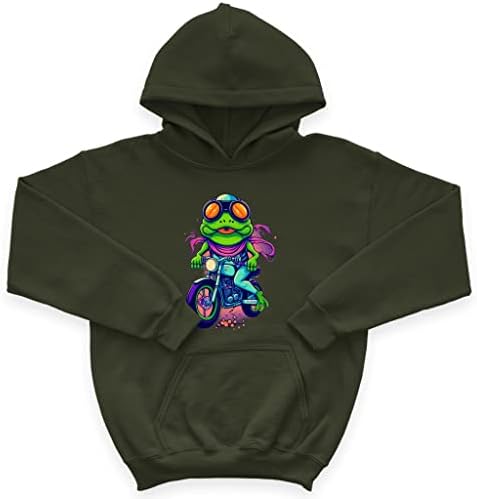 Fropo na Bike Kids 'Sponge Fleece Hoodie - Cool Kids' Hoodie - Capuz de Arte para Crianças