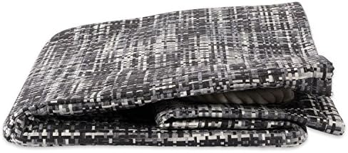 Lixeira de armazenamento de papel tecida Dii, tweed, preto, grande