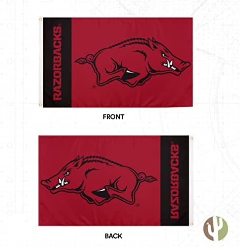 Desert Cactus University of Arkansas Flag Razorbacks U of a Hogs Bandeiras Banners poliéster interno externo 3x5