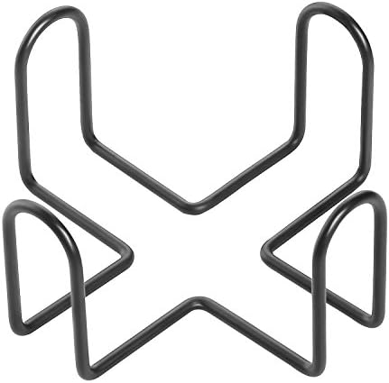 Lifver 4 polegadas minimalista Black Iron Metal Coasters Suporte para montanhas -russas redondas e quadradas, contém