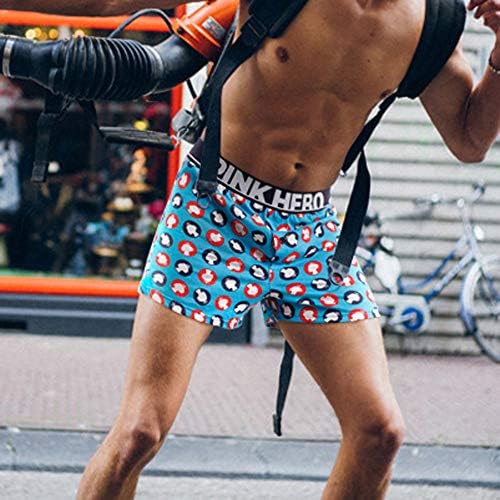 Mens Trunk Rouphe Rosa Heroes Mens boxeador calcule a calcinha sexy de cueca de impressão curta boxers para homens com homens com