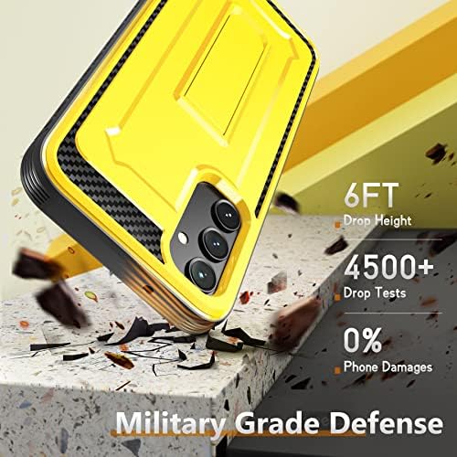 Bwy for Samsung Galaxy A14 5G Case com protetor de tela, cobertura de para-choque de proteção militar robusta para o telefone Samsung