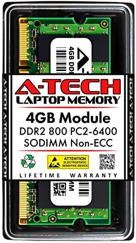 A-Tech 2GB DDR2 800MHz SODIMM PC2-6400 1,8V CL6 200 PIN Não ECC não bosque o laptop RAM Memory Module