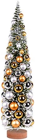 Vickerman 18 Combatão vintage Grelted Green Artificial Christmas Tree, Ornamento de Prata e Ouro - Árvore de Natal Faux - Decoração de casa interna sazonal