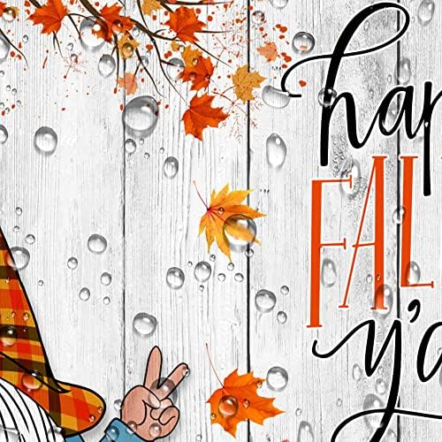 Curta de chuveiro de Ação de Graças do Boziqr Fall Gnome, Autumn Maple Tree Folhas Cortinas de banheiro de abóbora, Decoração rústica