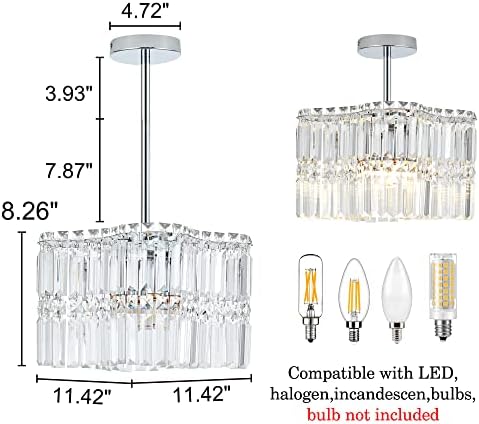 FAIBRA MODERN CRISTAL PENENTE LUZ, Iluminação pendente de lustre para cozinha da ilha da ilha da ilha da ilha de barra